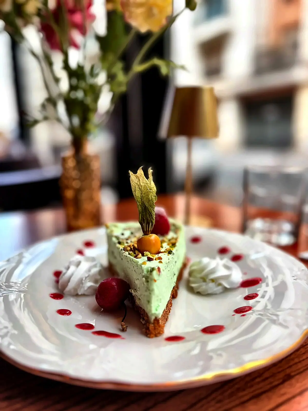 Cheesecake à la pistache